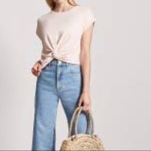 NWT Forever 21 ribbed pink twist top
